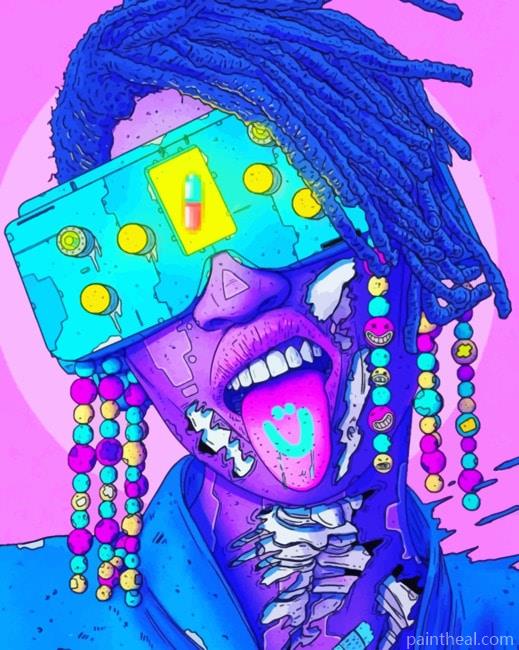 Psychedelic Art Cyber Punk Painting By Numbers Kits