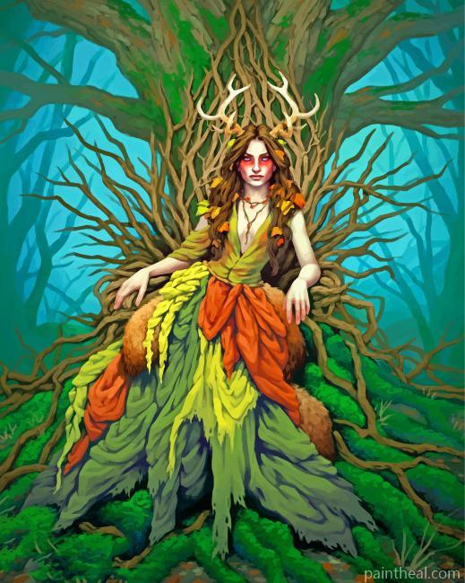 Forest Queen Painting By Numbers Kits