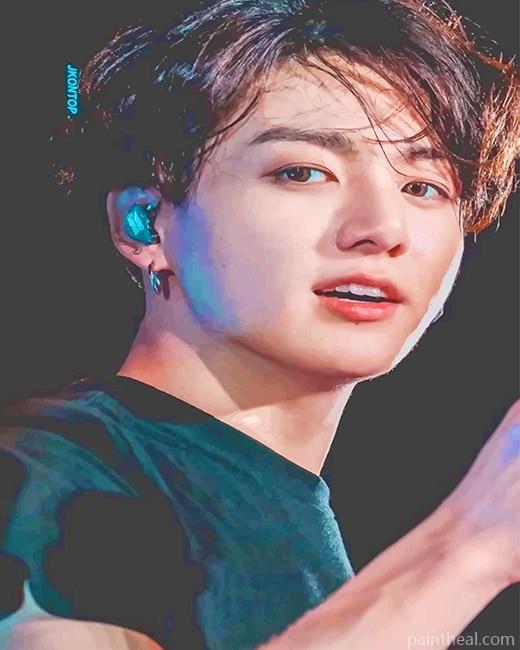 Handsome Jungkook BTS Painting By Numbers Kits