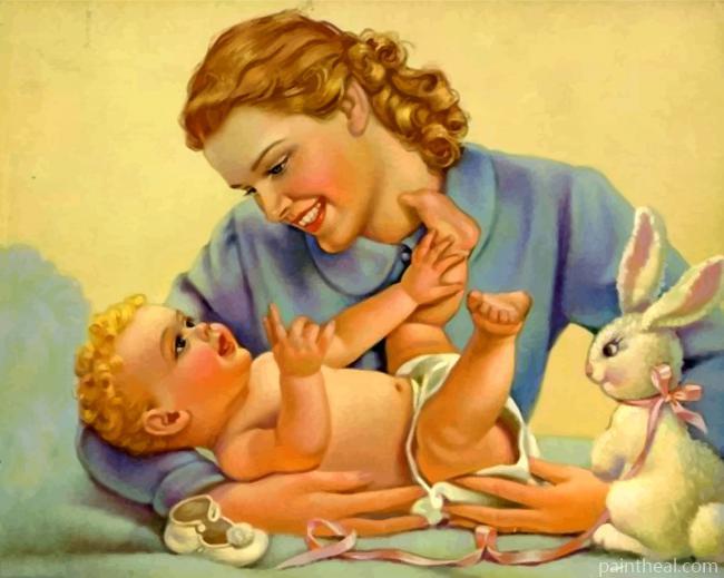 Mommy And Son Painting By Numbers Kits