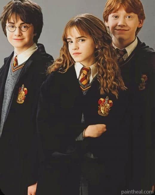 Harry Ron And Hermione Painting By Numbers Kits