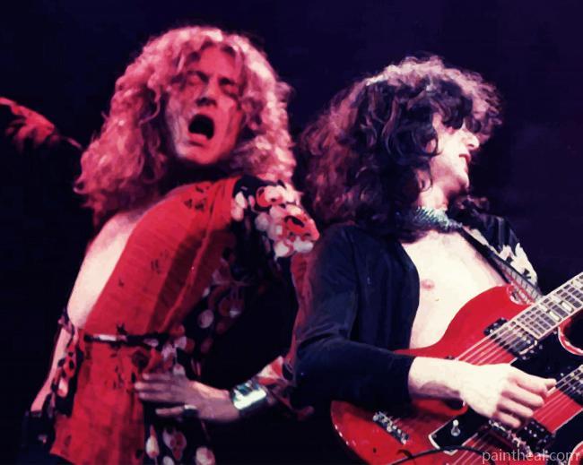 Robert Plant And Jimmy Page Painting By Numbers Kits