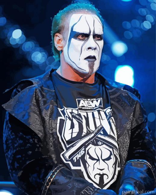 Steve Borden Aew Sting Painting By Numbers Kits