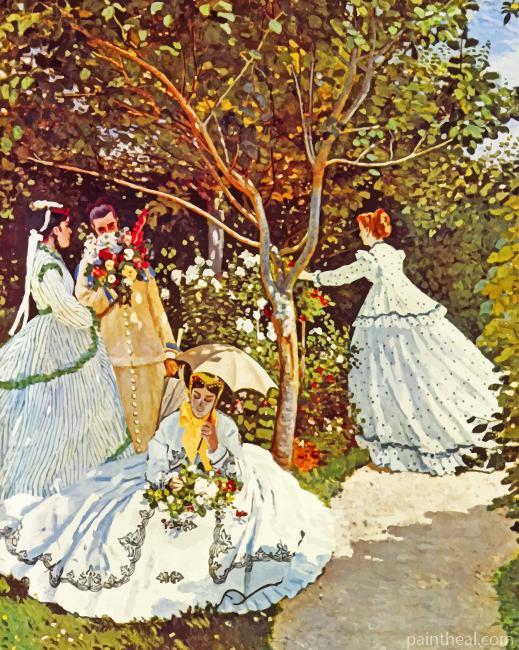 Women In The Garden Monet Painting By Numbers Kits