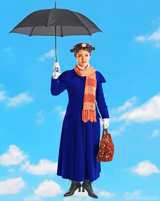 Flying Mary Poppins Painting By Numbers Kits