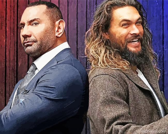 Dave Bautista And Jason Momoa Painting By Numbers Kits