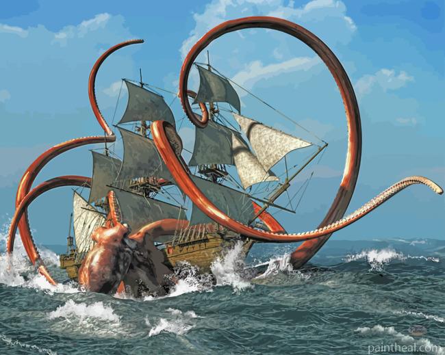 The Kraken Daniel Eskridge Painting By Numbers Kits