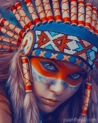 Native American Girl Painting By Numbers Kits