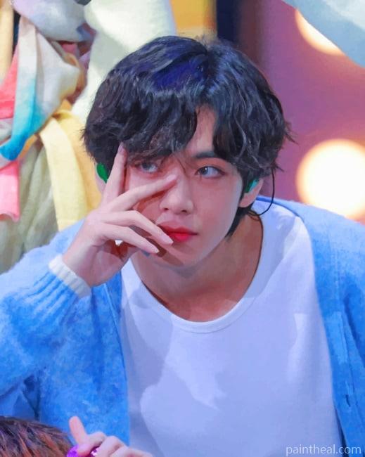 South Korean Singer Kim Tae Hyung Painting By Numbers Kits
