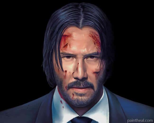 John Wick Keanu Reeves Painting By Numbers Kits