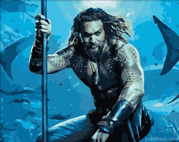 Aquaman Hero Painting By Numbers Kits