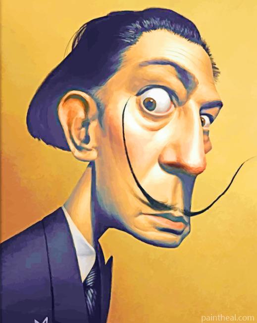 Salvador Dali Caricature Painting By Numbers Kits