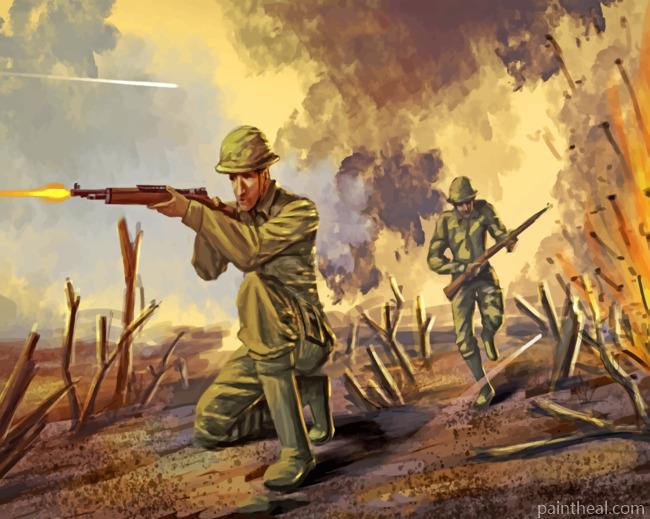 Battle Scene Painting By Numbers Kits