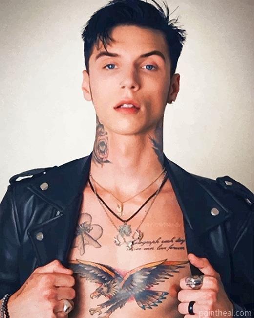 Andy Biersack Black Painting By Numbers Kits