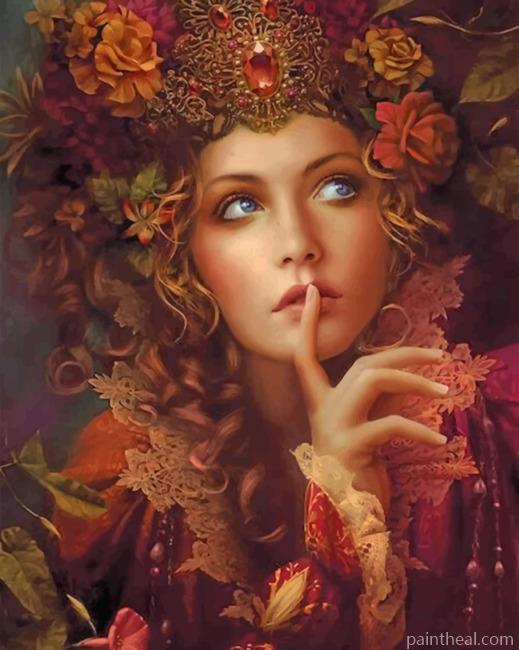 Gorgeous Woman Painting By Numbers Kits