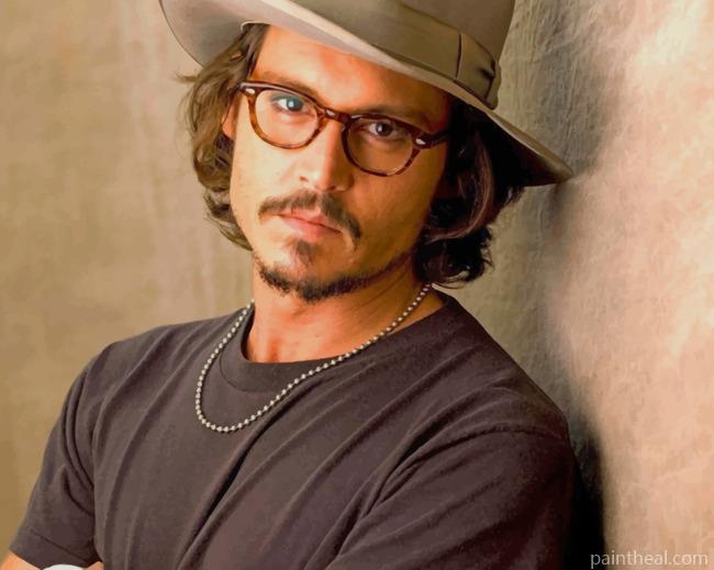 Actor Johnny Depp Fashion Painting By Numbers Kits