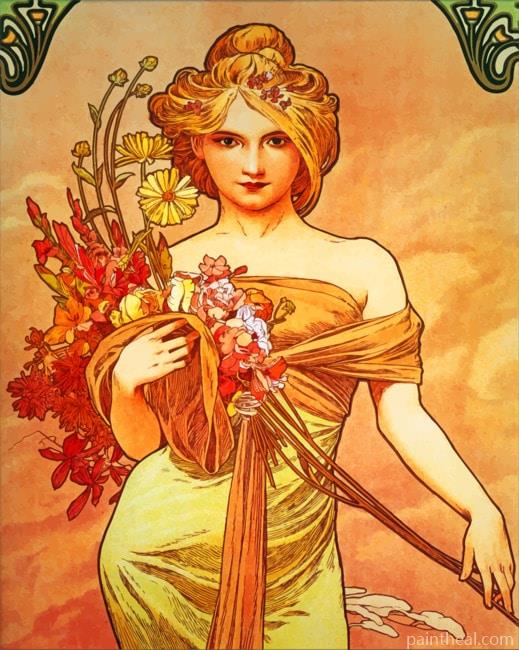 Alphonse Mucha Artwork Painting By Numbers Kits