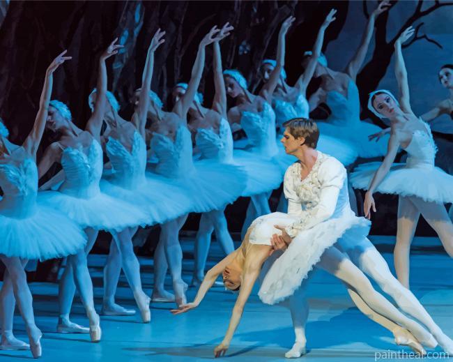 Swan Lake Dance Painting By Numbers Kits