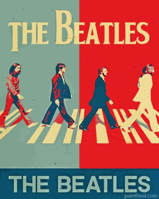 The Beatles Illustration Painting By Numbers Kits
