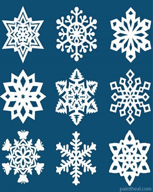 Snowflakes Illustration Painting By Numbers Kits