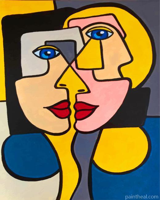Women Faces Cubist Painting By Numbers Kits
