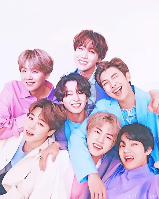 BTS Team Painting By Numbers Kits