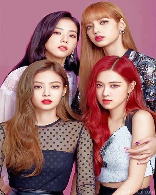 Kpop BlackPink Painting By Numbers Kits