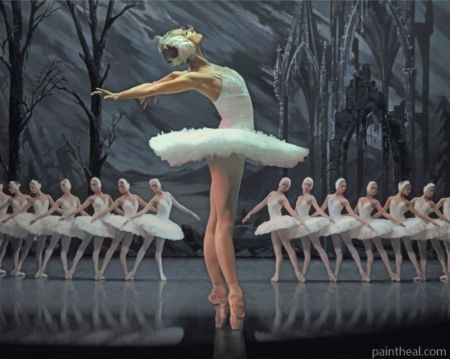 Swan Lake Ballerinas Painting By Numbers Kits