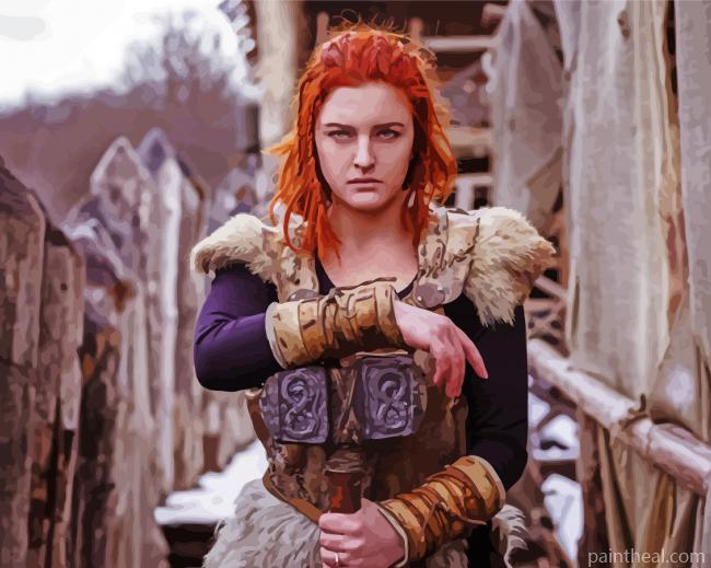 Redhead Viking Woman Painting By Numbers Kits