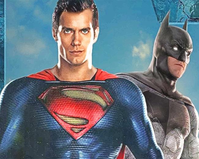 Justice League Superman and Batman Painting By Numbers Kits