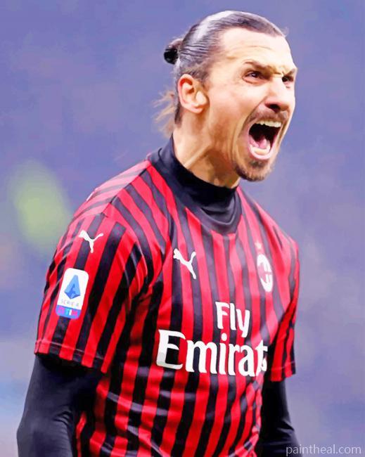 Zlatan Ibrahimovic In Ac Milan Painting By Numbers Kits