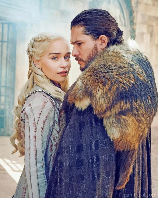 Daenerys Targaryen Emilia Clarke Jon Snow Painting By Numbers Kits