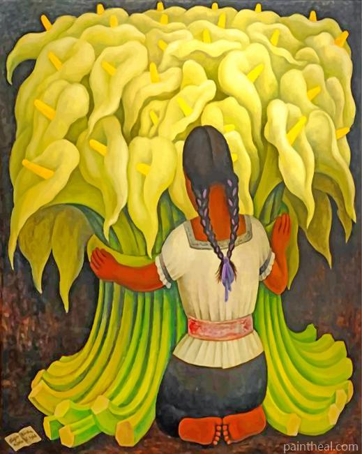 The Flower Vendor Diego Rivera Painting By Numbers Kits