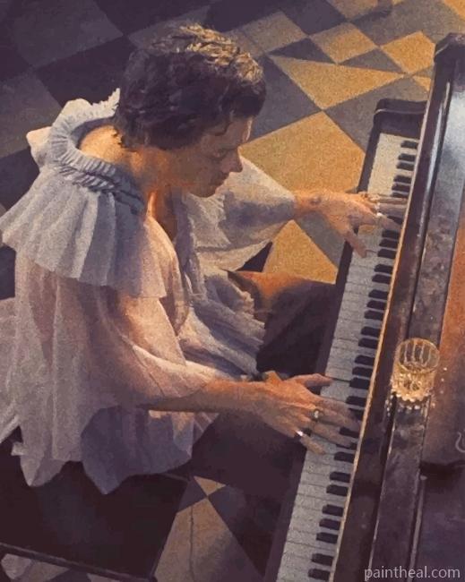 Harry Styles Playing Piano Painting By Numbers Kits