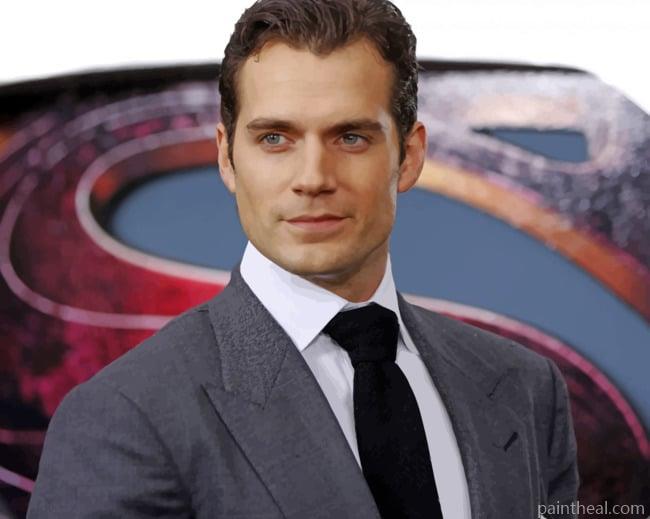 Henry Cavill Superman Actor Painting By Numbers Kits