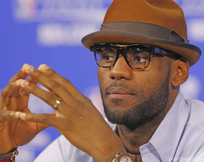 Lebron James In Nba Press Painting By Numbers Kits