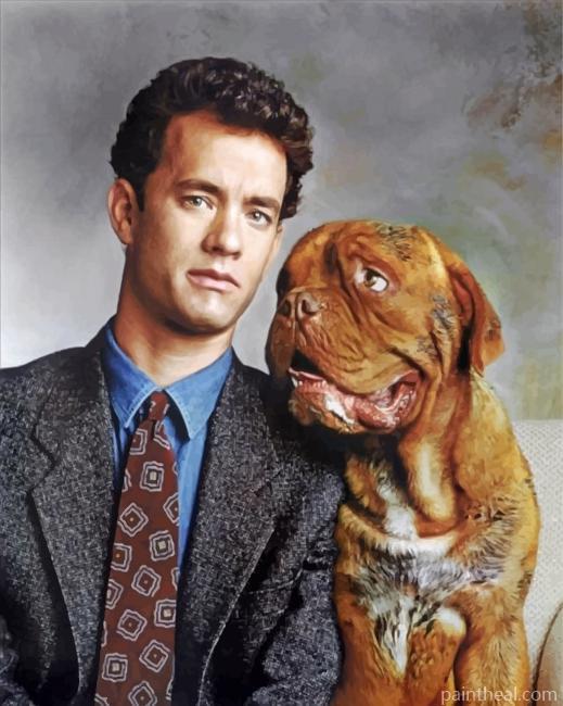 Tom Hanks And His Dog Painting By Numbers Kits