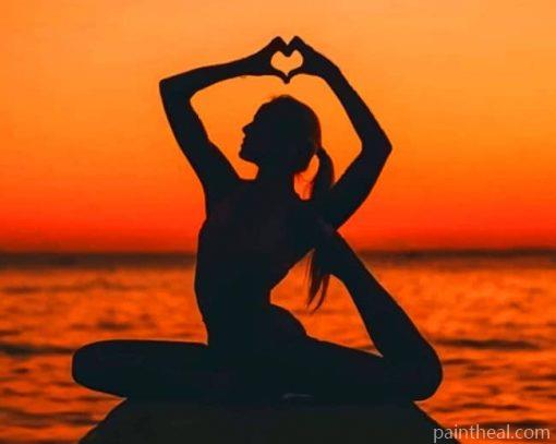 Yoga Girl Silhouette – 5D Diamond Paintings Painting By Numbers Kits
