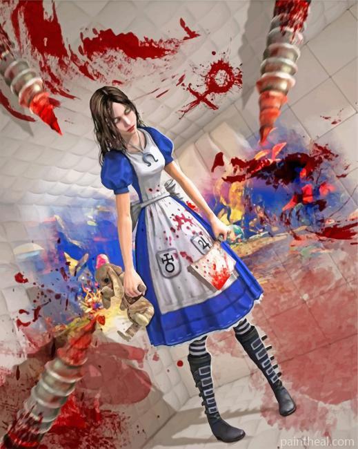 Psycho Girl Painting By Numbers Kits
