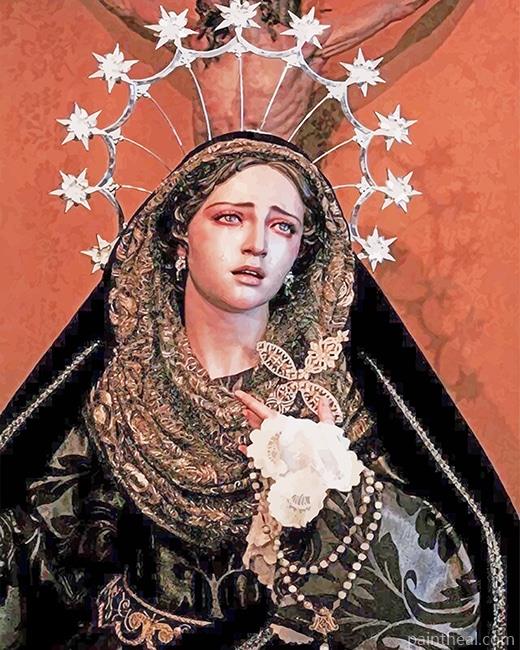 Lady Of Sorrows Statue Painting By Numbers Kits