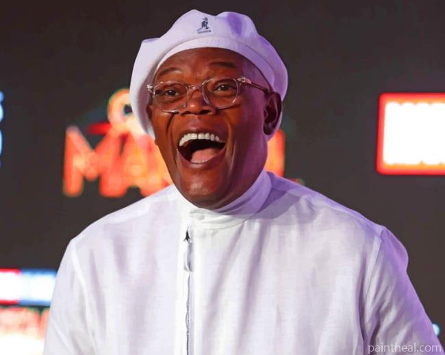 Samuel Jackson Laughing Painting By Numbers Kits