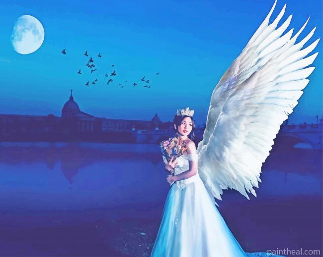Beautiful Angelic Bride Painting By Numbers Kits