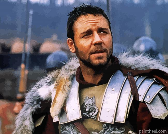 Vintage Gladiator Russell Crowe Painting By Numbers Kits