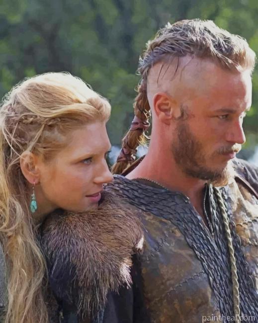 Ragnar And Lagertha Vikings Painting By Numbers Kits