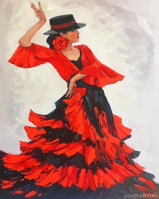 Flamenco Dancer Art Painting By Numbers Kits