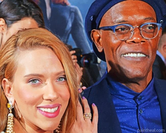 Scarlett Johansson And Samuel Jackson Painting By Numbers Kits