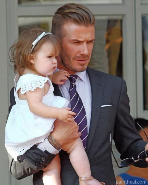 David Beckham And Harper Painting By Numbers Kits