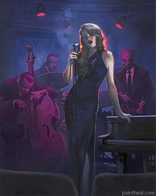 Aesthetic Jazz Scene Painting By Numbers Kits