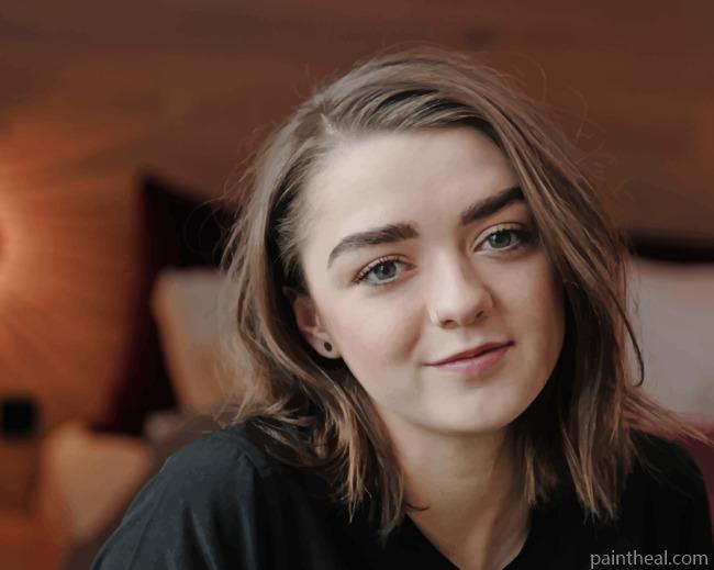 Actress Maisie Williams Painting By Numbers Kits