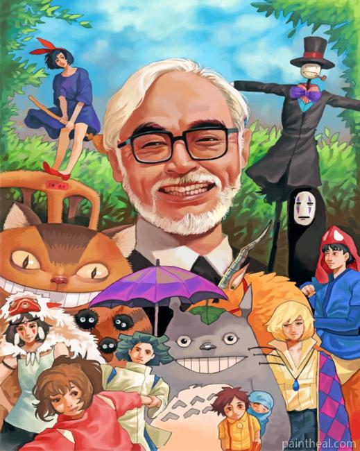 Miyazaki And Ghibli Team Painting By Numbers Kits